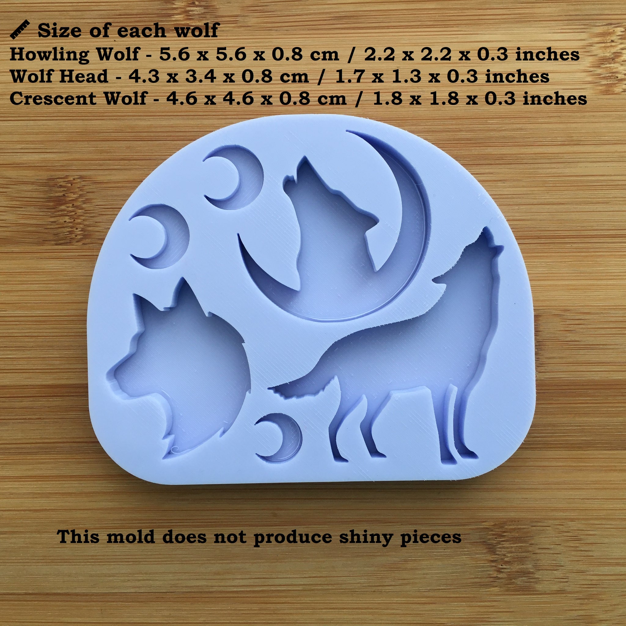 Glossy Wolf Silicone Molds Resin Keychain Mold – IntoResin