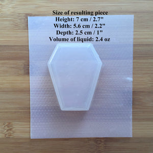 2.4 oz Coffin Bath Bomb Plastic Mold - Soapl Mold