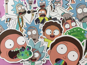25 pcs Ricky & Morty Sticker Flakes
