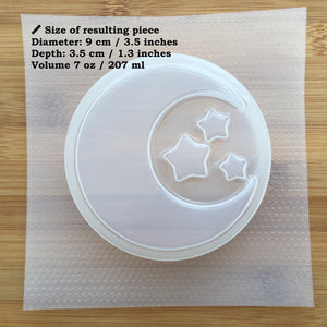 7 oz Crescent Moon Bath Bomb Plastic Mold