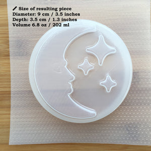 7 oz Crescent Moon Bath Bomb Plastic Mold