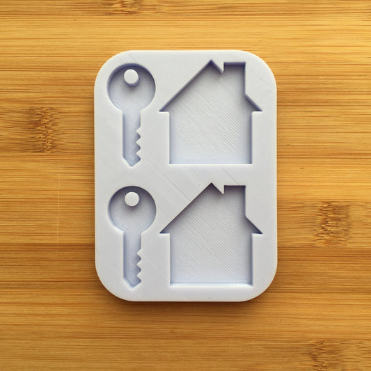 1.5 inch Key & House Silhouette Silicone Mold