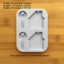 Load image into Gallery viewer, 1.5&quot; Key &amp; House Silhouette Silicone Mold