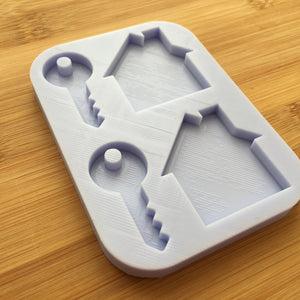 1.5" Key & House Silhouette Silicone Mold