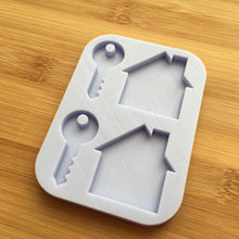 Load image into Gallery viewer, 1.5&quot; Key &amp; House Silhouette Silicone Mold