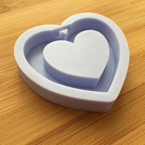 2" Hollow Heart Silicone Mold