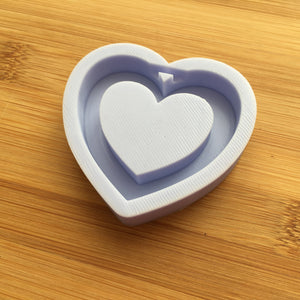 2" Hollow Heart Silicone Mold