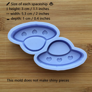 2" Kawaii Spaceship Silicone Mold