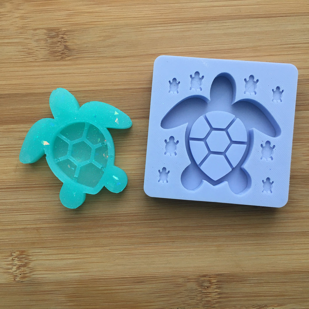 Turtle Shaker Silicone Mold - with shaker bits
