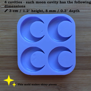 Crescent Moon Silicone Mold - various sizes available