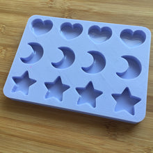 Load image into Gallery viewer, Heart, Moon &amp; Star Silicone Mold