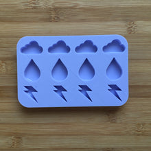 Load image into Gallery viewer, Cloud, Raindrop &amp; Thunder Bolt Silicone Mold