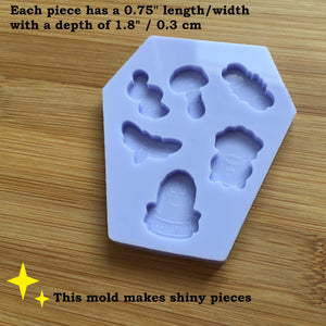 0.75" Witchy Findings Silicone Mold