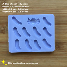 Load image into Gallery viewer, 1&quot; Jelly Bean Silicone Mold, Food Safe Silicone Rubber Mould for resin polymer clay chocolate soap wax fondant candy jewelry making freshies