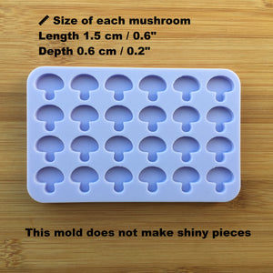 0.6" Mushroom Silicone Mold, Food Safe Silicone Rubber Mould