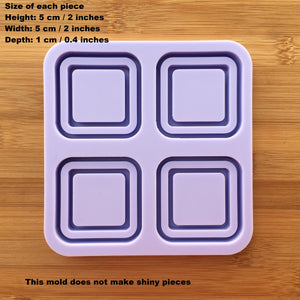 2" Double Shaker Square Silicone Mold, Food Safe Silicone Rubber Mould