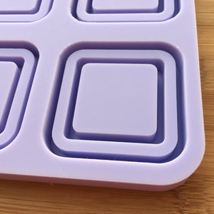 2" Double Shaker Square Silicone Mold, Food Safe Silicone Rubber Mould