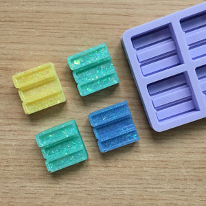 3cm Stack of Books Silicone Mold, Food Safe Silicone Rubber Mould