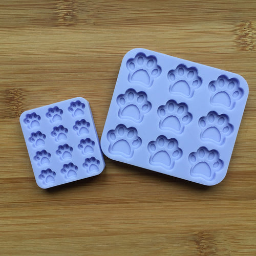 1cm or 2cm Paws Silicone Mold, Food Safe Silicone Rubber Mould