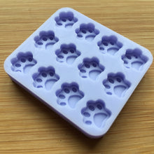 Load image into Gallery viewer, 1cm or 2cm Paws Silicone Mold, Food Safe Silicone Rubber Mould