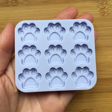 Load image into Gallery viewer, 1cm or 2cm Paws Silicone Mold, Food Safe Silicone Rubber Mould