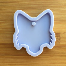 Load image into Gallery viewer, 2&quot; Fox Head Silicone Mold, Food Safe Silicone Rubber Mould - with hole