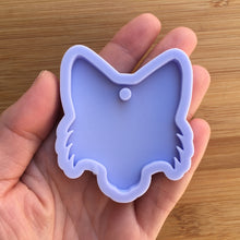 Load image into Gallery viewer, 2&quot; Fox Head Silicone Mold, Food Safe Silicone Rubber Mould - with hole