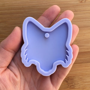 2" Fox Head Silicone Mold, Food Safe Silicone Rubber Mould - with hole