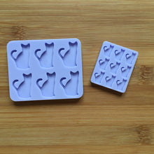 Load image into Gallery viewer, 1cm or 2cm Cat Silicone Mold, Food Safe Silicone Rubber Mould