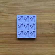 Load image into Gallery viewer, 1cm or 2cm Cat Silicone Mold, Food Safe Silicone Rubber Mould