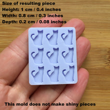 Load image into Gallery viewer, 1cm or 2cm Cat Silicone Mold, Food Safe Silicone Rubber Mould