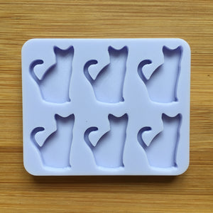 1cm or 2cm Cat Silicone Mold, Food Safe Silicone Rubber Mould