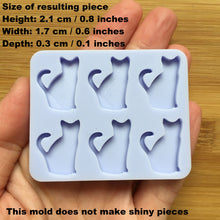 Load image into Gallery viewer, 1cm or 2cm Cat Silicone Mold, Food Safe Silicone Rubber Mould