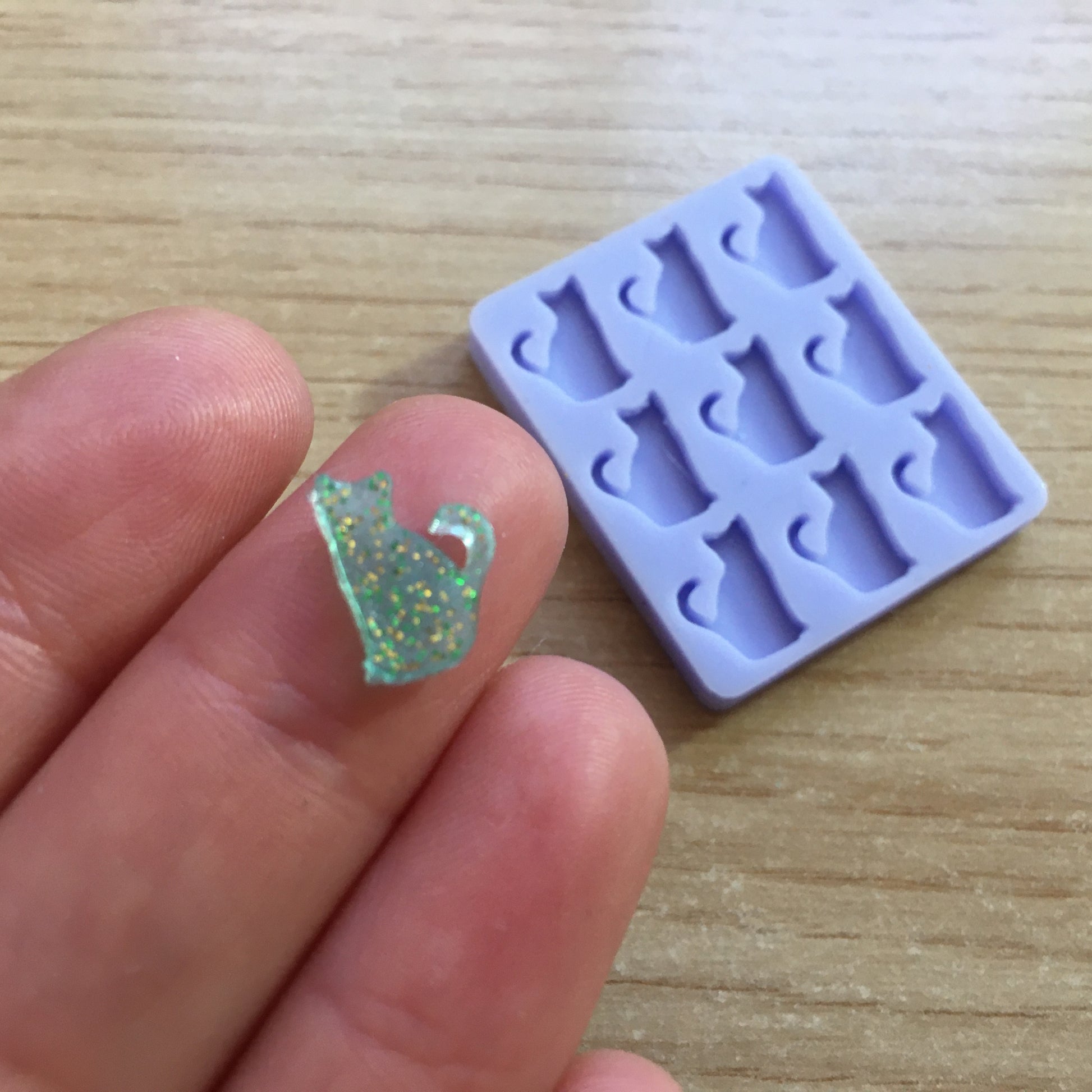 1cm or 2cm Cat Silicone Mold, Food Safe Silicone Rubber Mould - The Crafts and Glitter Shop