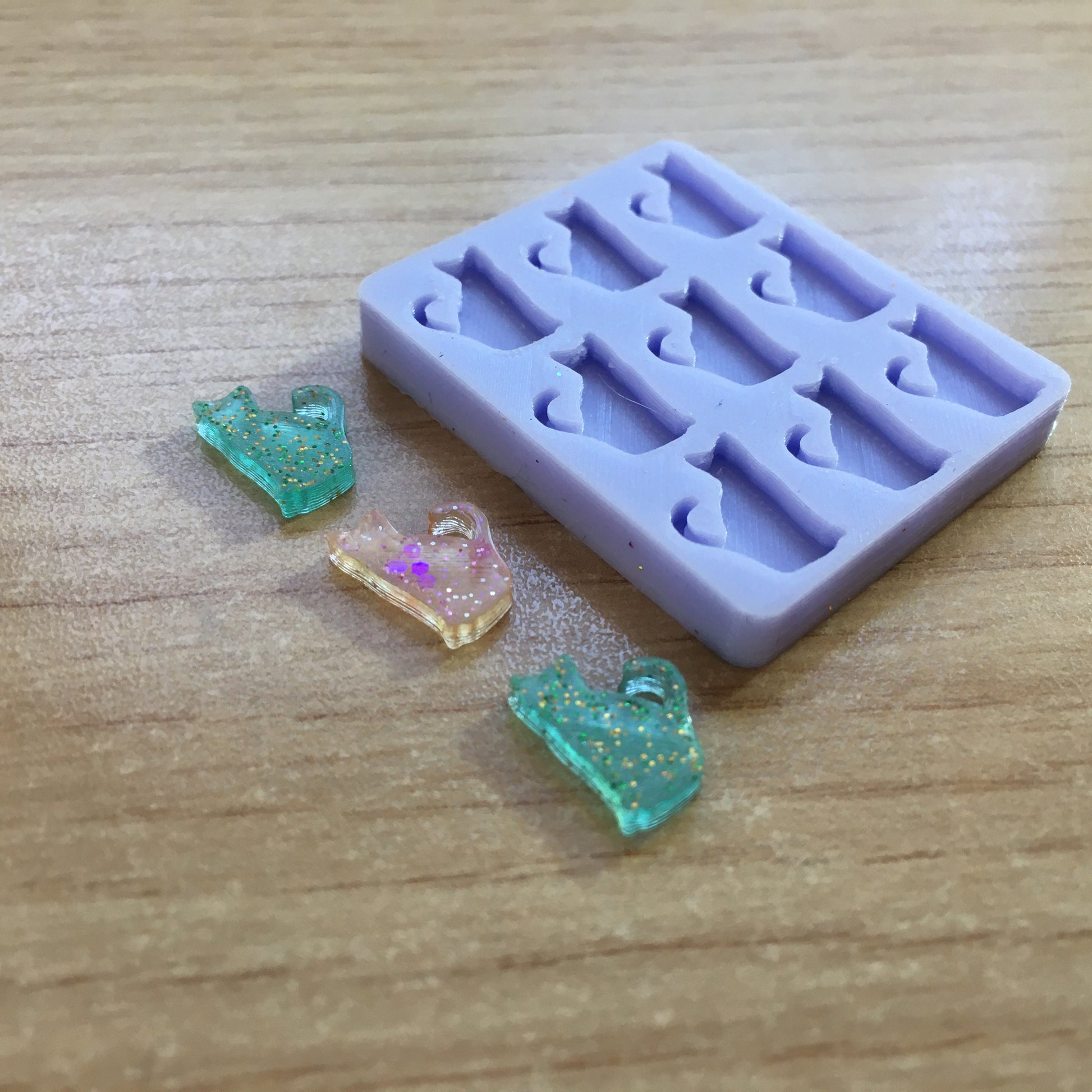 1cm or 2cm Cat Silicone Mold, Food Safe Silicone Rubber Mould - The Crafts and Glitter Shop