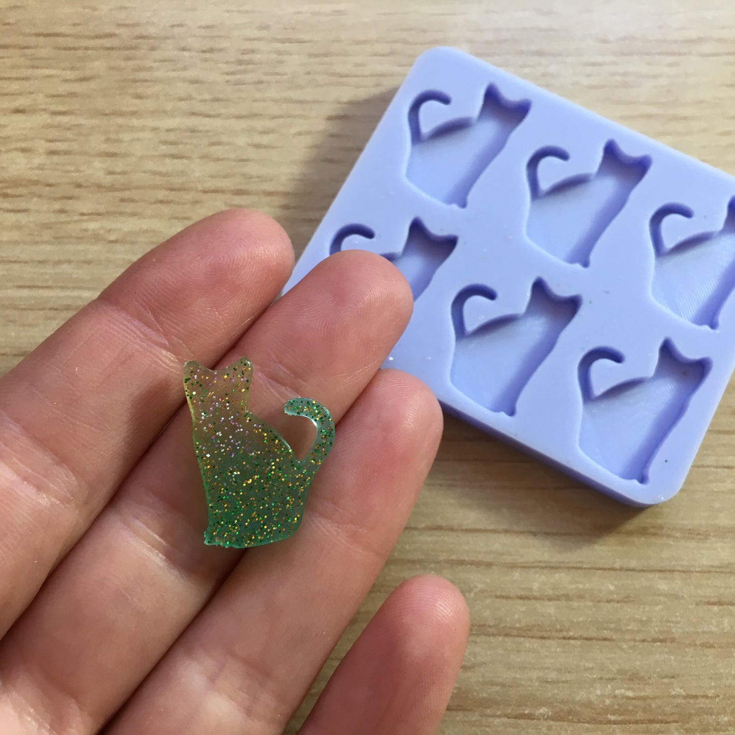 1cm or 2cm Cat Silicone Mold, Food Safe Silicone Rubber Mould - The Crafts and Glitter Shop