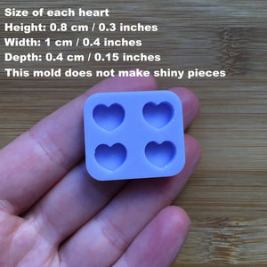 1cm Heart Silicone Mold, Food Safe Silicone Rubber Mould