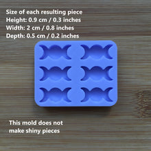 Load image into Gallery viewer, 2cm Triple Moon Silicone Mold, Food Safe Silicone Rubber Mould