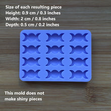 Load image into Gallery viewer, 2cm Triple Moon Silicone Mold, Food Safe Silicone Rubber Mould