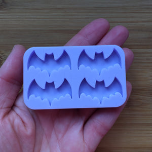 1.2" Bat Silhouette Silicone Mold, Food Safe Silicone Rubber Mould