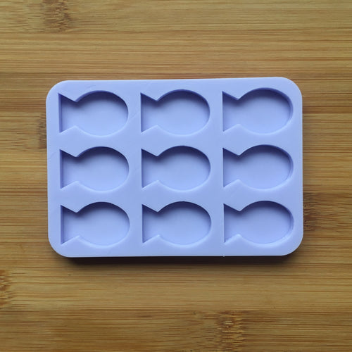 3 cm Fish Silhouette Silicone Mold, Food Safe Silicone Rubber Mould