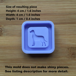 Great Dane Silhouette Silicone Mold, Food Safe Silicone Rubber Mould