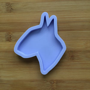 3.7" Bull Terrier Silicone Mold, Food Safe Silicone Rubber Mould