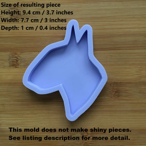 3.7" Bull Terrier Silicone Mold, Food Safe Silicone Rubber Mould