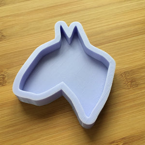 3.7" Bull Terrier Silicone Mold, Food Safe Silicone Rubber Mould