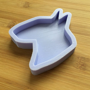 3.7" Bull Terrier Silicone Mold, Food Safe Silicone Rubber Mould