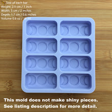 Load image into Gallery viewer, 2&quot; Triple Moon Silicone Mold, Food Safe Silicone Rubber Mould