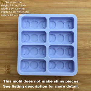 2" Triple Moon Silicone Mold, Food Safe Silicone Rubber Mould