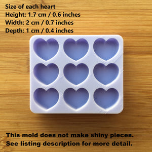 Puffy Heart Silicone Mold, Food Safe Silicone Rubber Mould