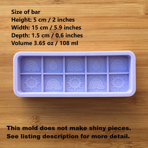 Spring Wax Melt Snap Bar Silicone Mold, Food Safe Silicone Rubber Mould